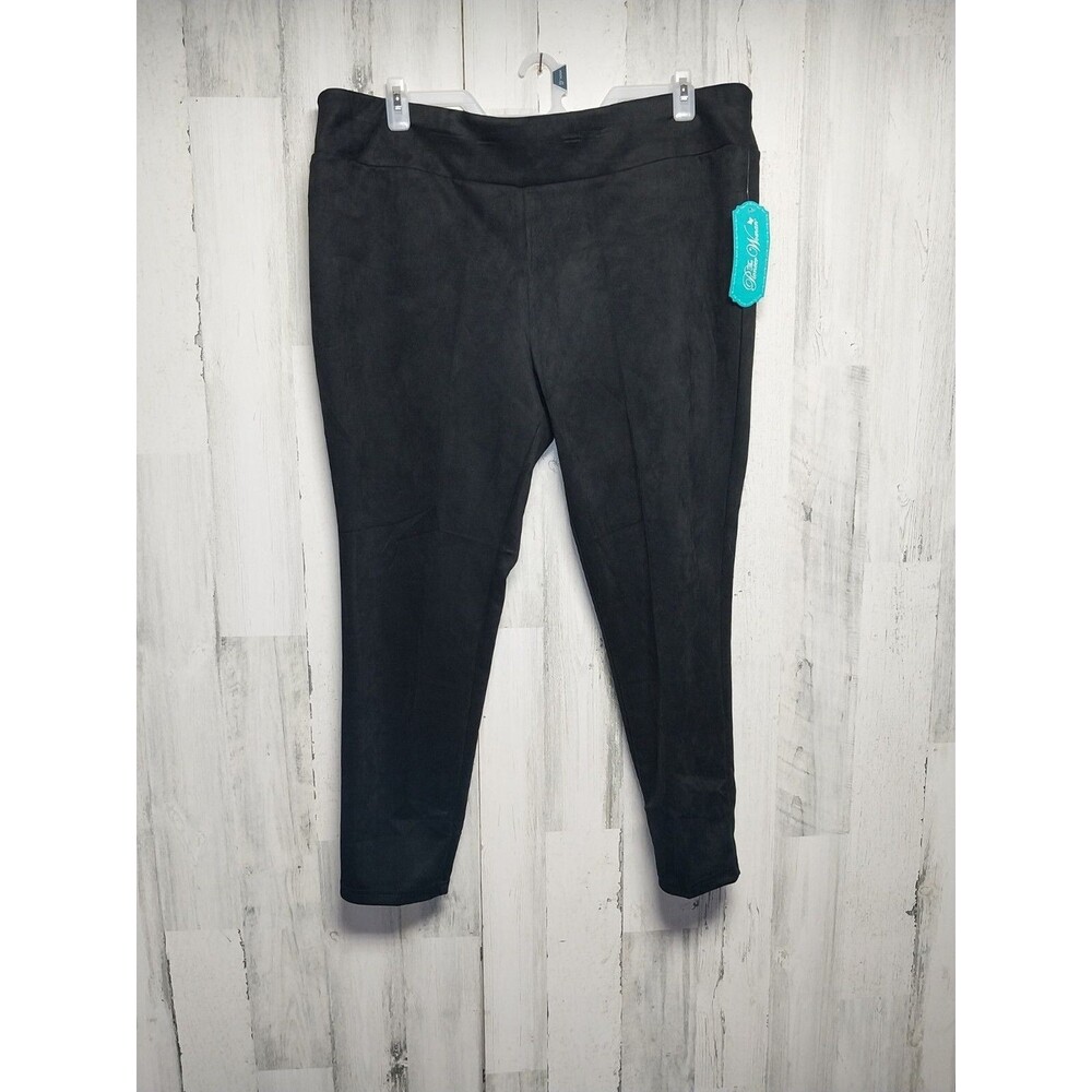 The Pioneer Woman Womens Size XXXL 22 Leggings Black Faux Suede New!